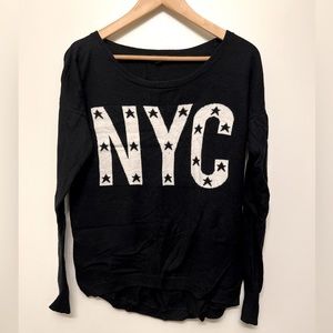 Express Black NYC design Sweater
